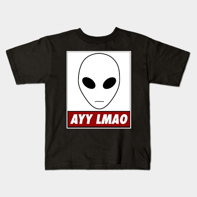 Obey- Ayy Lmao Kids T-Shirt by Rebellion10